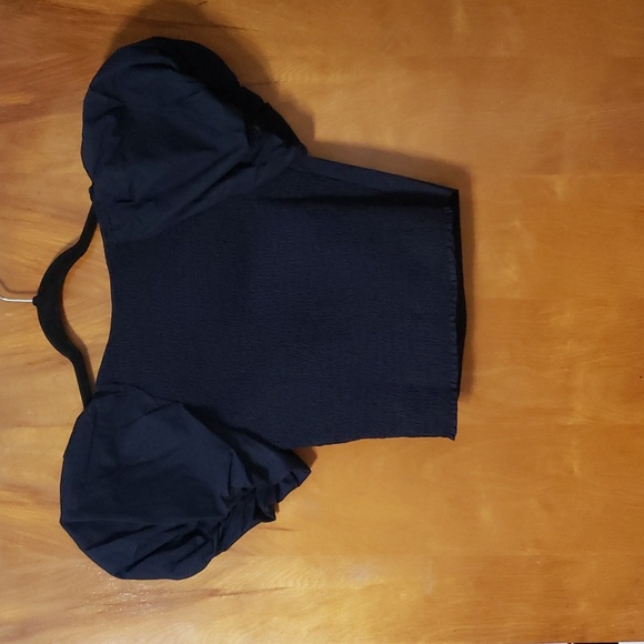 Nwt J. Crew Fitted Puff-sleeve Top Blue - Picture 7 of 9